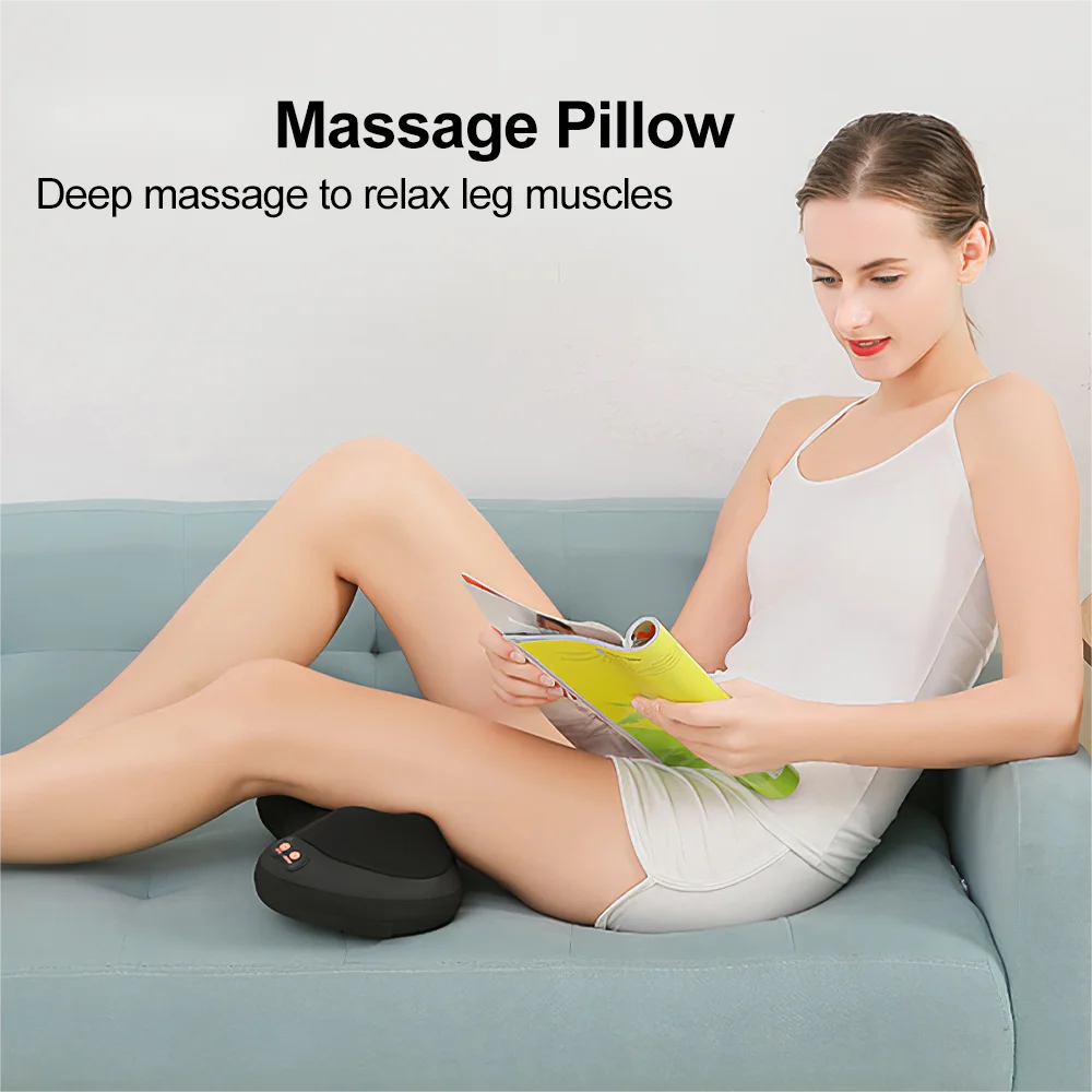 Multifunctional Neck Massager Shoulder Waist Back Car Home Cervical Massage Pillow 3 speeds