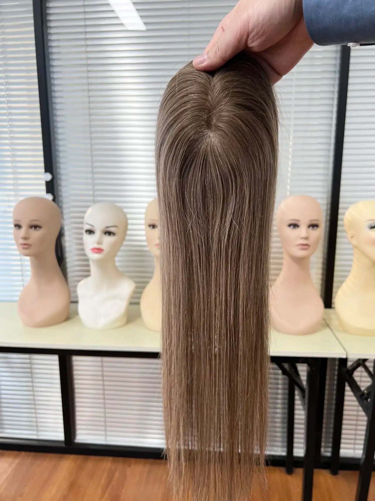 Premium 3x5inch Silk Base Human Hair Toppers 14"-16" Hand-Crocheted 130% Density Breathable Ombre T3-60 100% Realistic Knot-Free