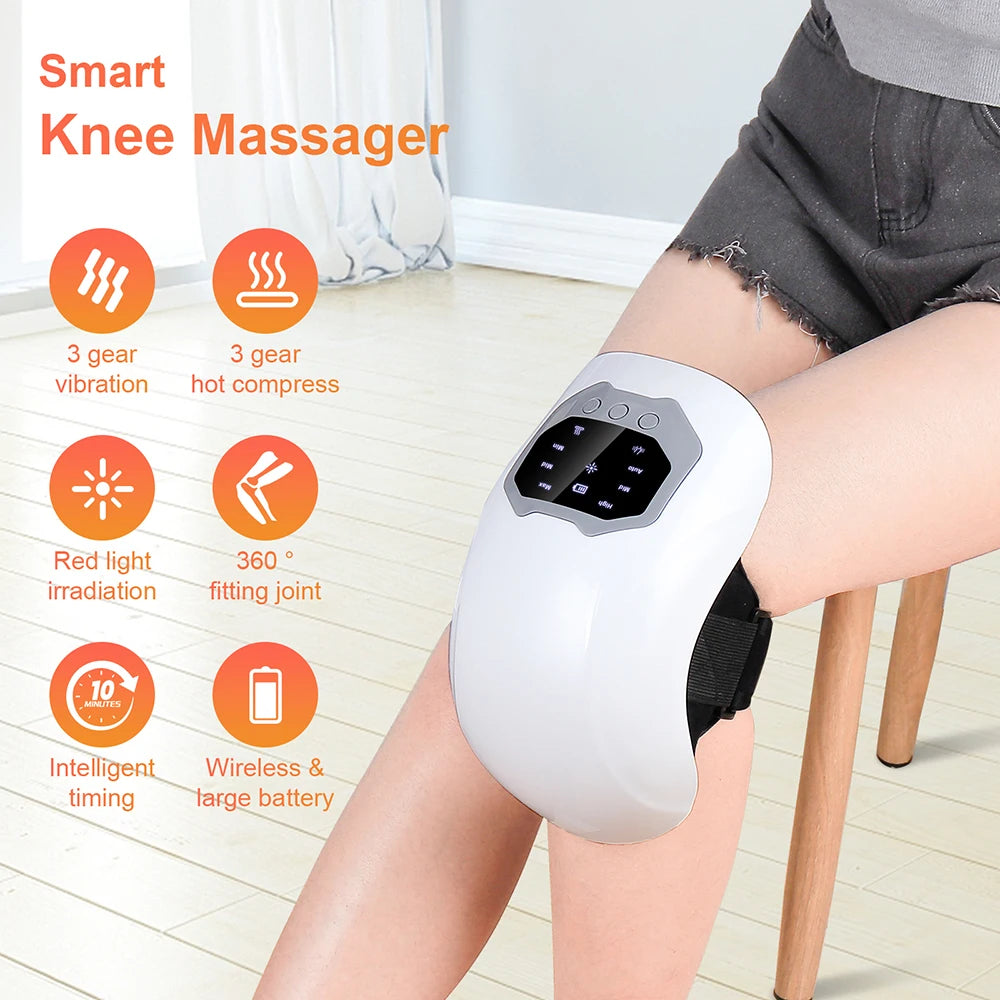Wireless Smart Knee Massager Vibration Air Pressure Kneading Knee Massage Machine Electric Elbow Shoulder Knee masajeador