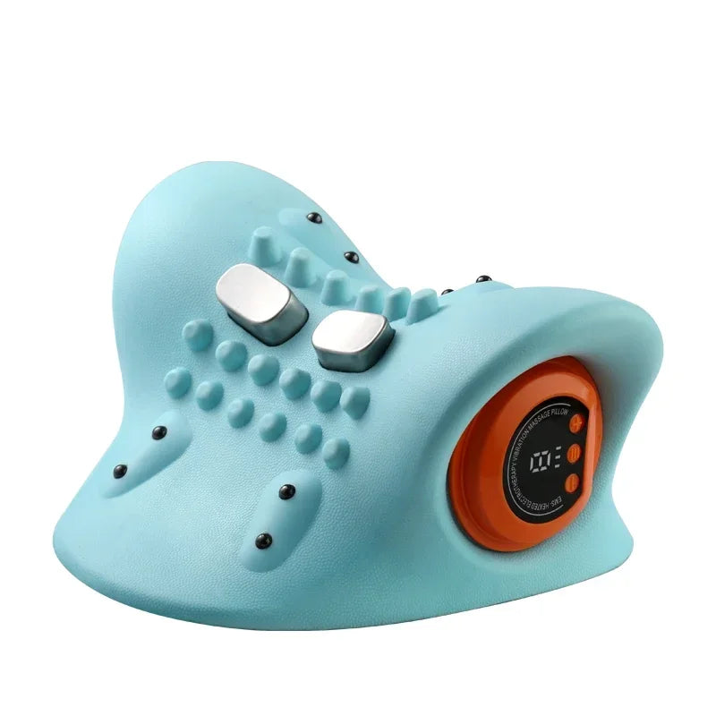 Electric Cervical Massager Neck Stretcher Chiropractic Traction Head Acupoint Massage Pillow Shouder Body Massager