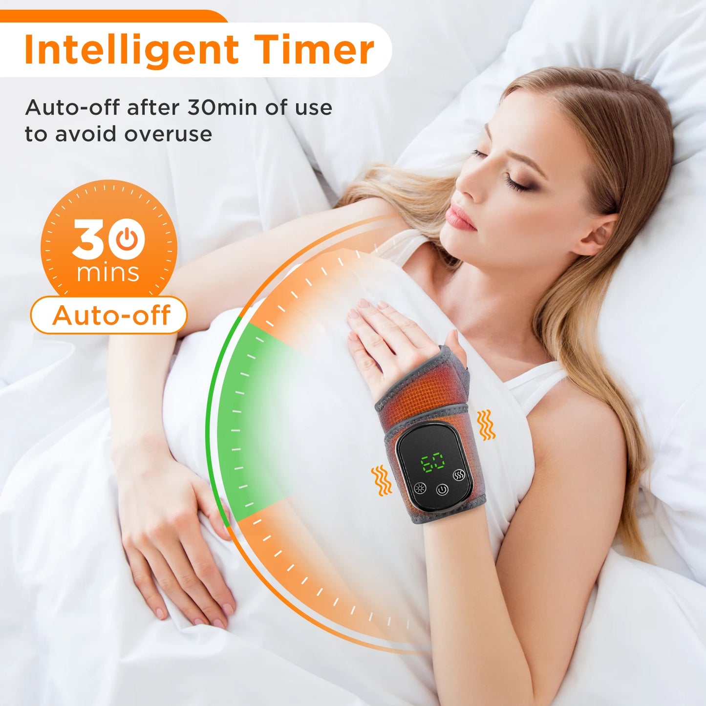 Electric foot and hand massager can vibrate and heat the ankles and ankles, and the bracket joints are portable, which can relax