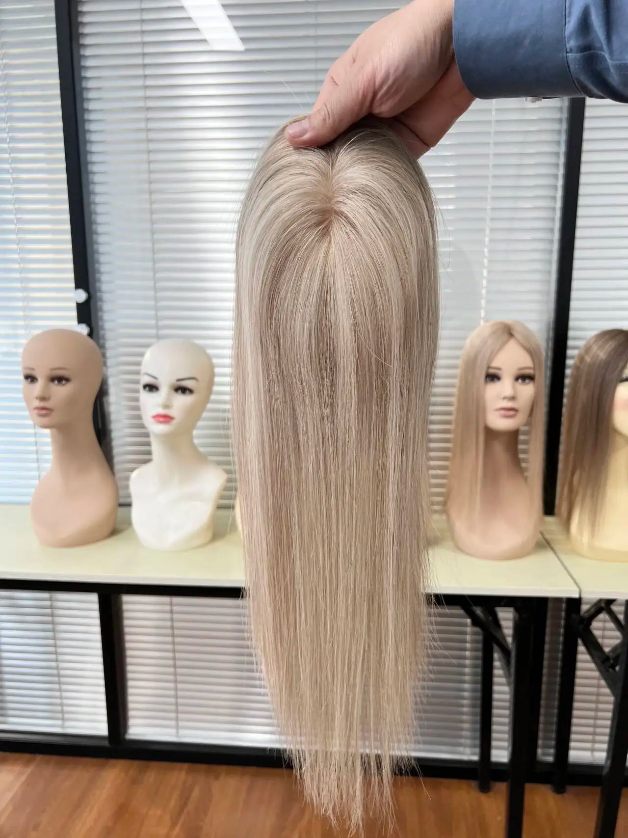 Premium 3x5inch Silk Base Human Hair Toppers 14"-16" Hand-Crocheted 130% Density Breathable Ombre T3-60 100% Realistic Knot-Free