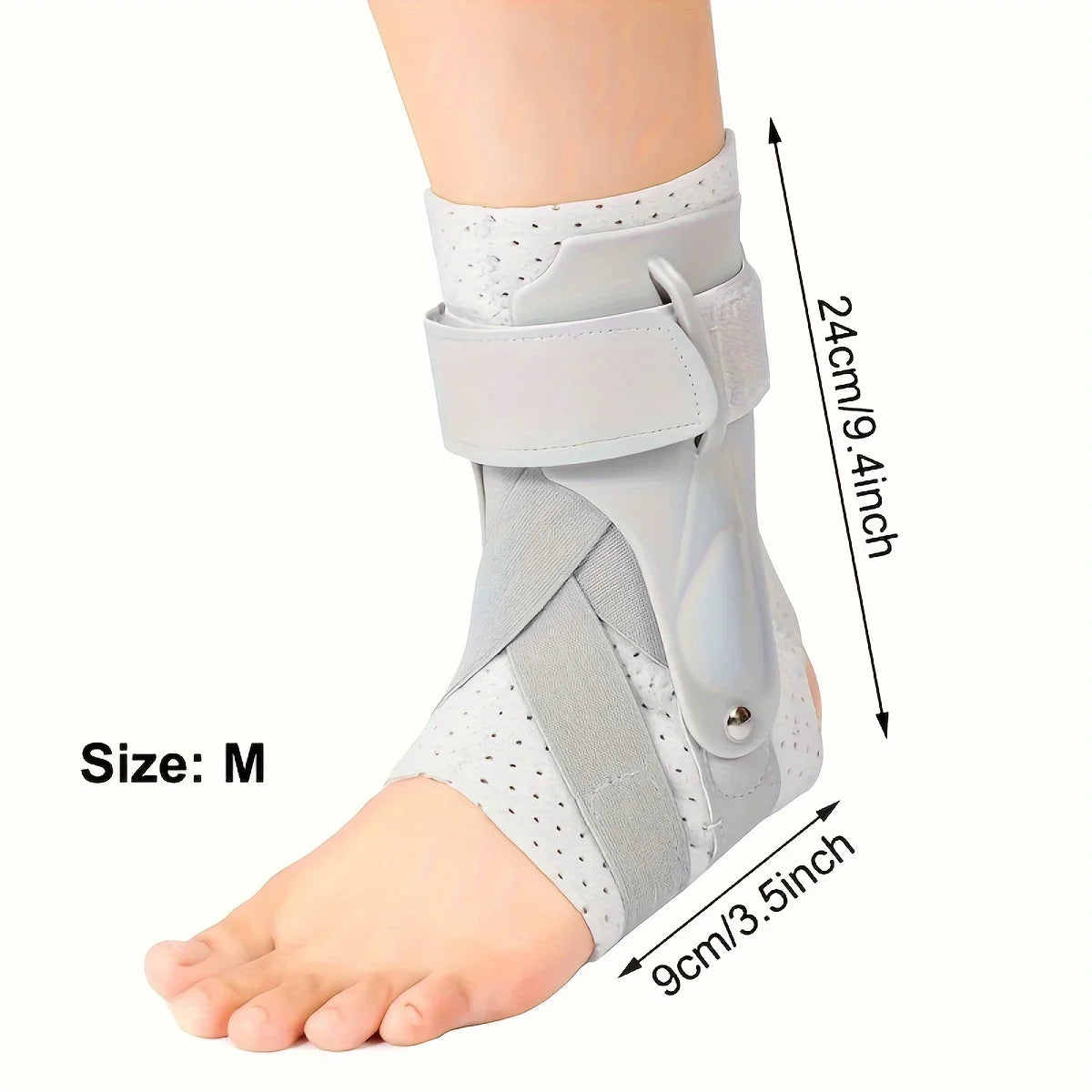 1/2PCS Ankle Brace for Sprained Ankle Support with Side Stabilizers for Men Women Ankle Splint Stabilizer Recovery Tendonitis