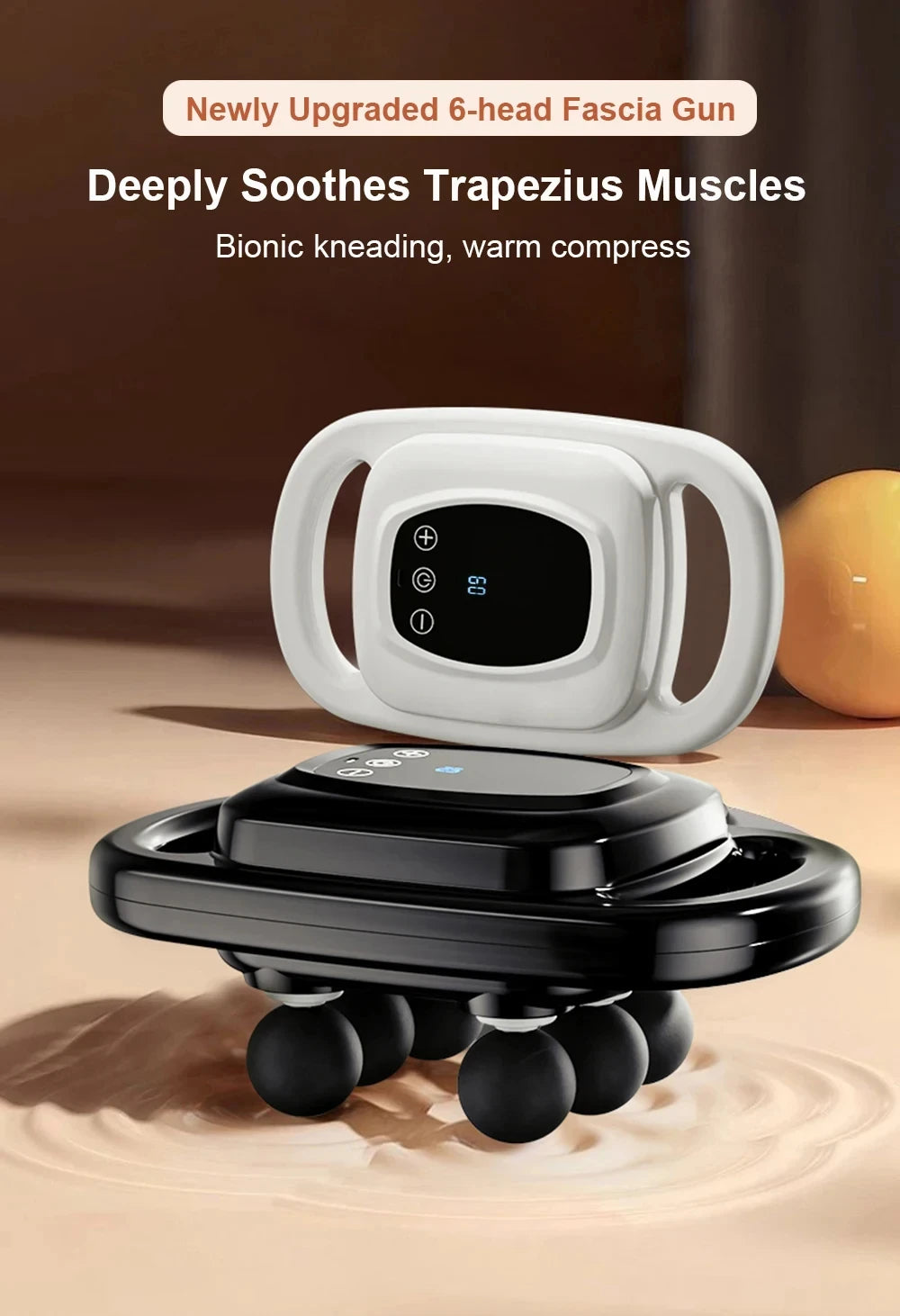 6 Head Massage Gun for Muscle Relief Deep Tissue Percussion for Neck Cervical Spine Full Body