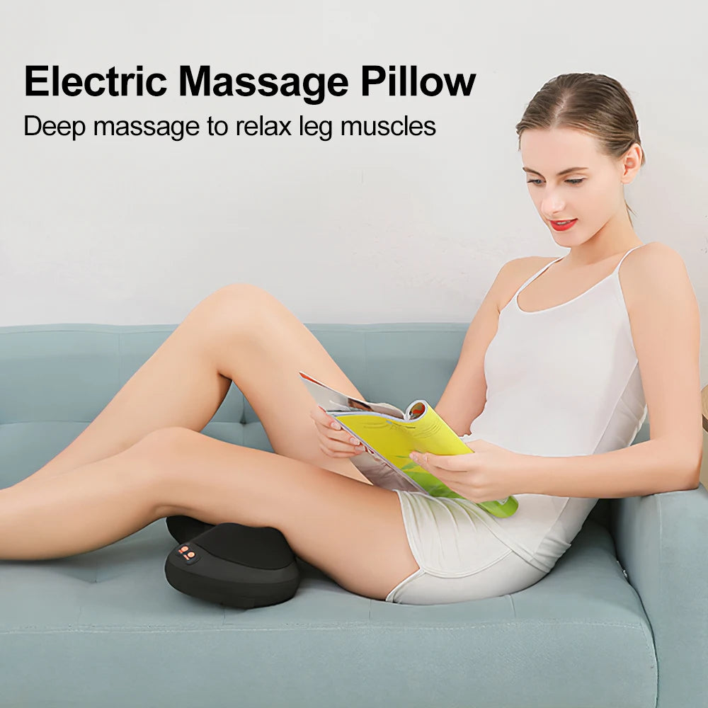 Multifunctional Neck Massager Shoulder Waist Back Car Home Cervical Massage Pillow 3 speeds