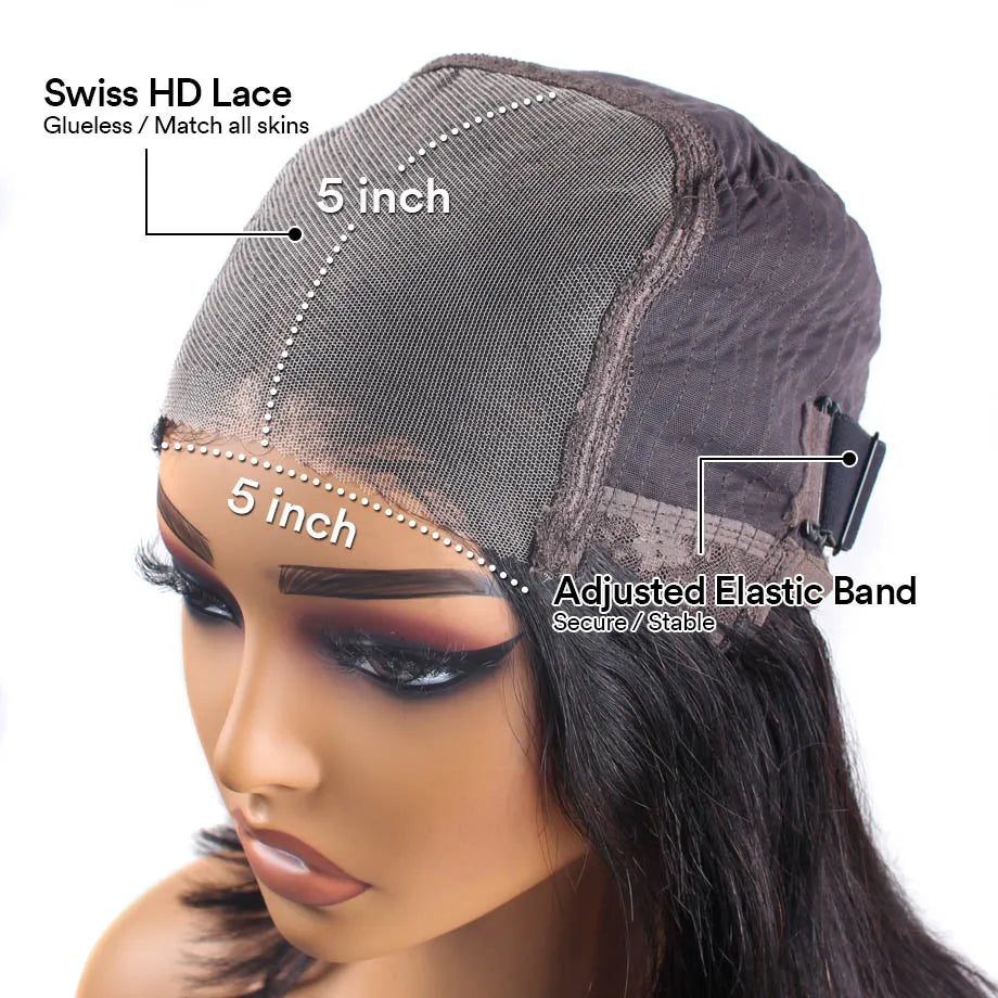 Body Wave Glueless Wig Human Hair Ready To Wear Pre Plucked Pre Cut 4x4 5x5 Hd Lace Closure Wig 30inch Body Wave Human Hair Wigs