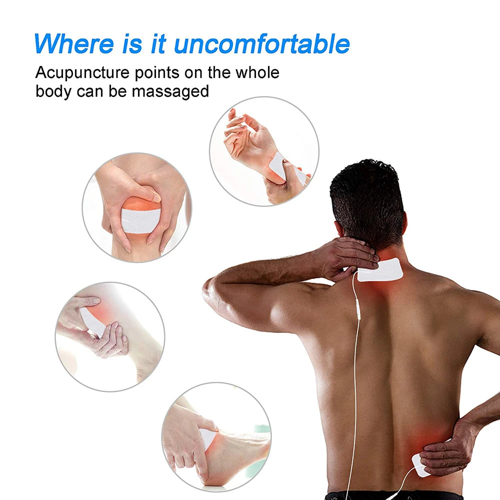 Physiotherapy Tens Electrode Pads Conductive Gel Therapeutic Pulse Pressure Electrical Compex Muscle Stimulator Massage Patches