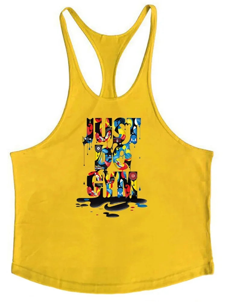 Men's Fashionable Summer Muscle Tank Top Gym Fitness Running Sports T-Shirt Thin Strap Cotton Athleticwear for Men