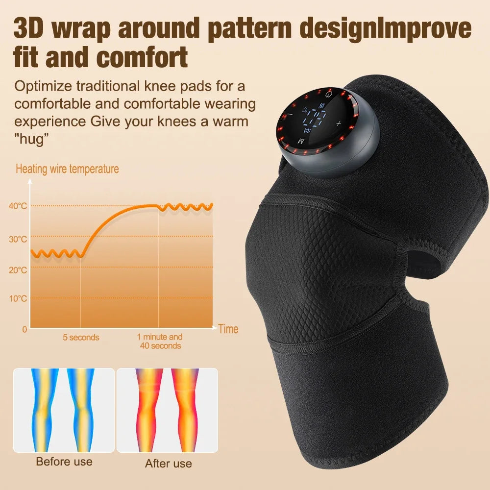 5-gear Electric Heating Knee Protection Massage Warm Compress Joint Protection Neck Shoulder Knee Vibration Pressing Intelligent