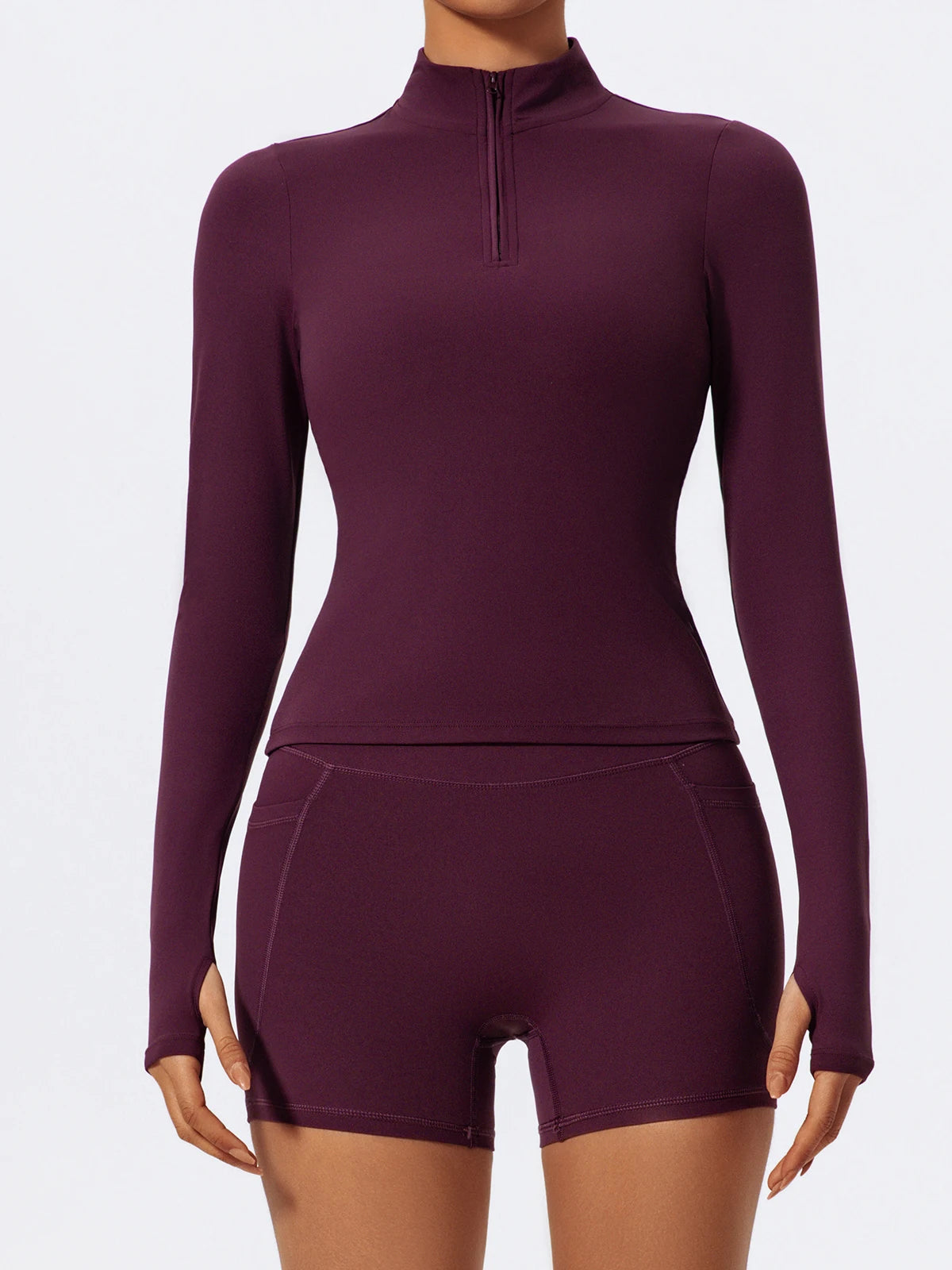 Hearuisavy Half Zipper Yoga Suit Outdoor Workout Clothing Casual Gym Set Women Flared Pants 2Pcs Sports Long Sleeves Shirt Suit