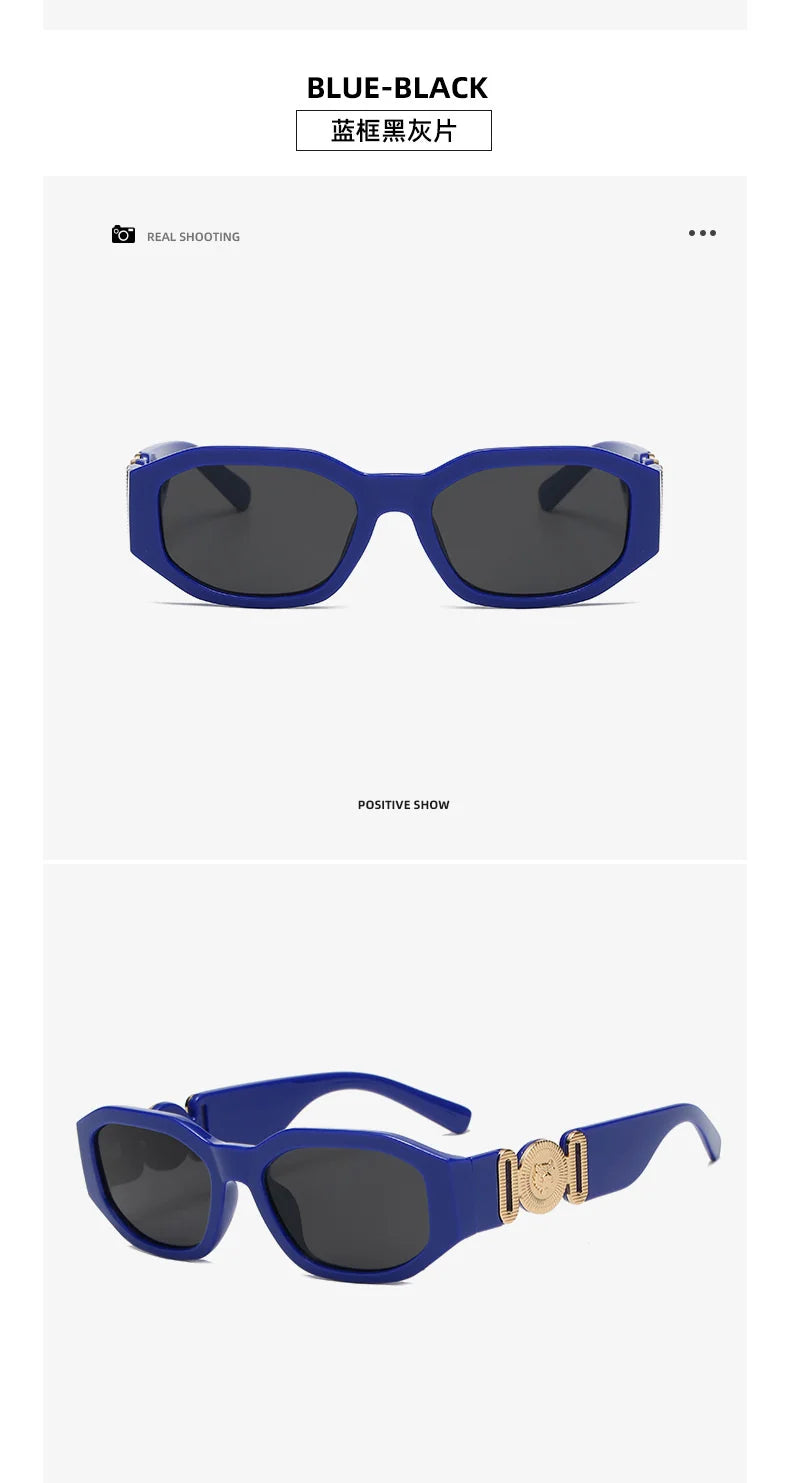 LONSY Fashion Square Sunglasses Woman Brand Design Black Gradient Sun Glasses Female Big Frame Retro Vintage Oculos De Sol UV400