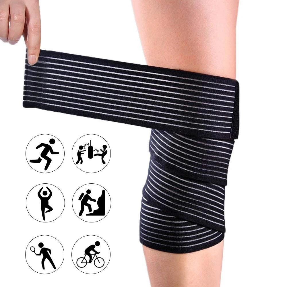 TIKE Elastic Breathable Wrap Ankle Support Brace Compression Knee Elbow Wrist Ankle Hand Support Wrap Gym Sports Bandage Strap