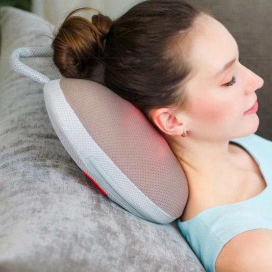 Massage cushion massager, waist and back kneading massager, full body usable, hot compress massage backrest