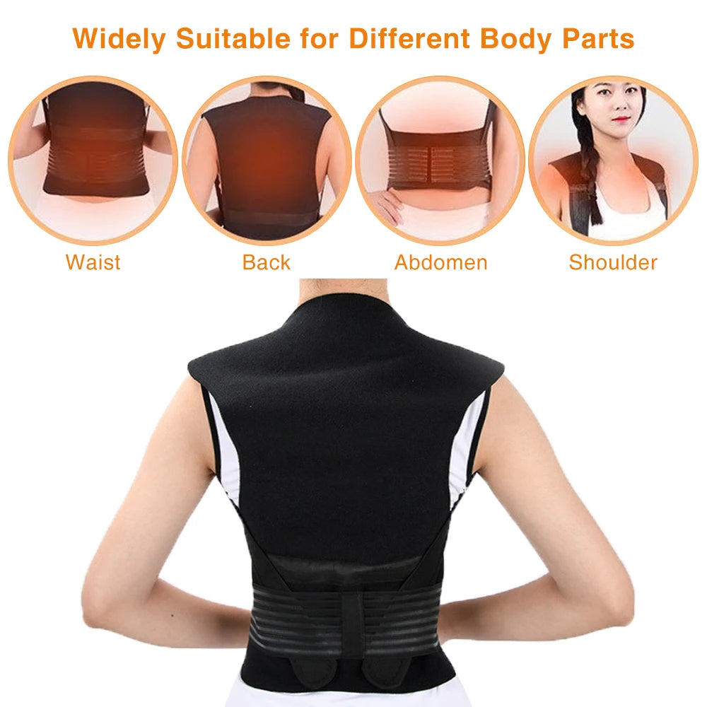 Tourmaline Magnet Heated Vest Magnetic Self-Heating Thermal Clothing Waist Brace Lumbar Pad Corset Postrue Corrector Relief Pain