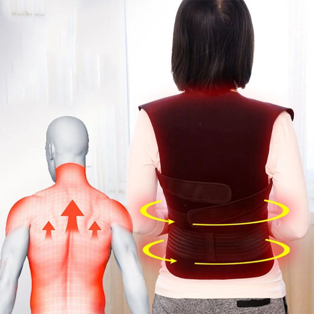 Tourmaline Magnet Heated Vest Magnetic Self-Heating Thermal Clothing Waist Brace Lumbar Pad Corset Postrue Corrector Relief Pain