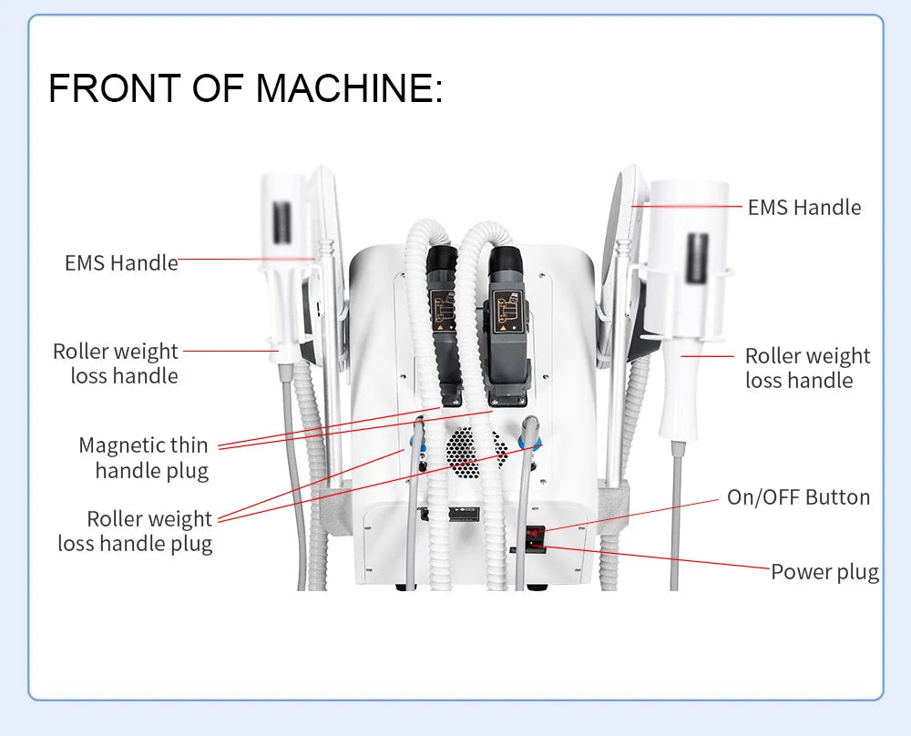 New Myoslim Desktop RF Body Shaping Machine Pro Roller Massage Magnetic Slimming EMS Fat Reduction Weight Loss White Equipment