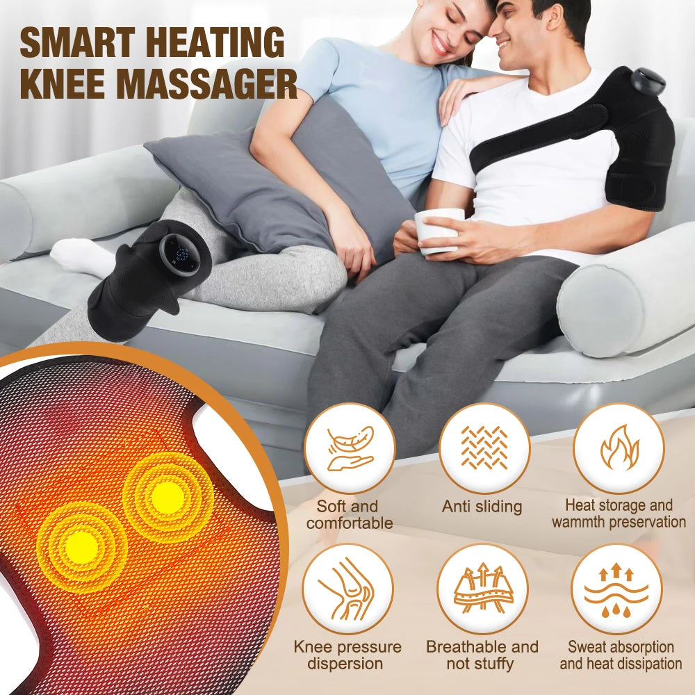 5-gear Electric Heating Knee Protection Massage Warm Compress Joint Protection Neck Shoulder Knee Vibration Pressing Intelligent