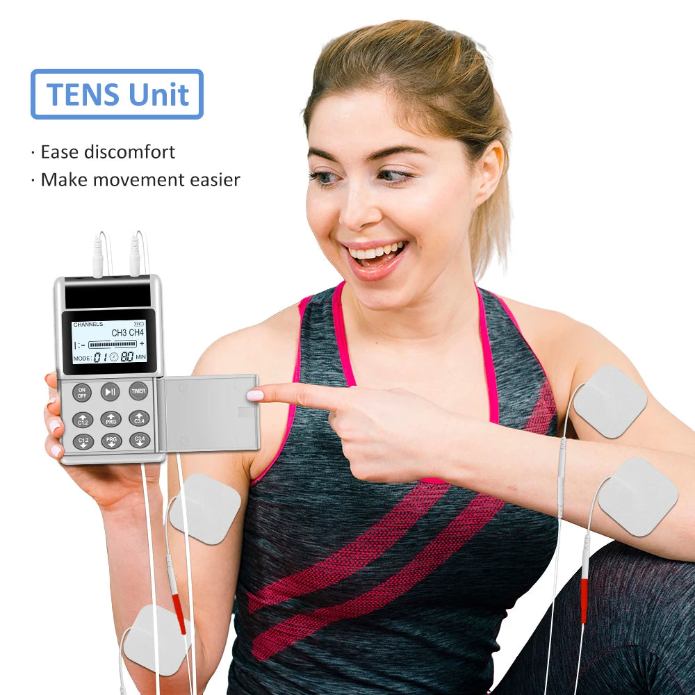 TENS Physiotherapy Pulse Back Neck Body Massager Machine Rechargeable EMS Massage Needle Therpy Muscle Stimulator Pain Relief