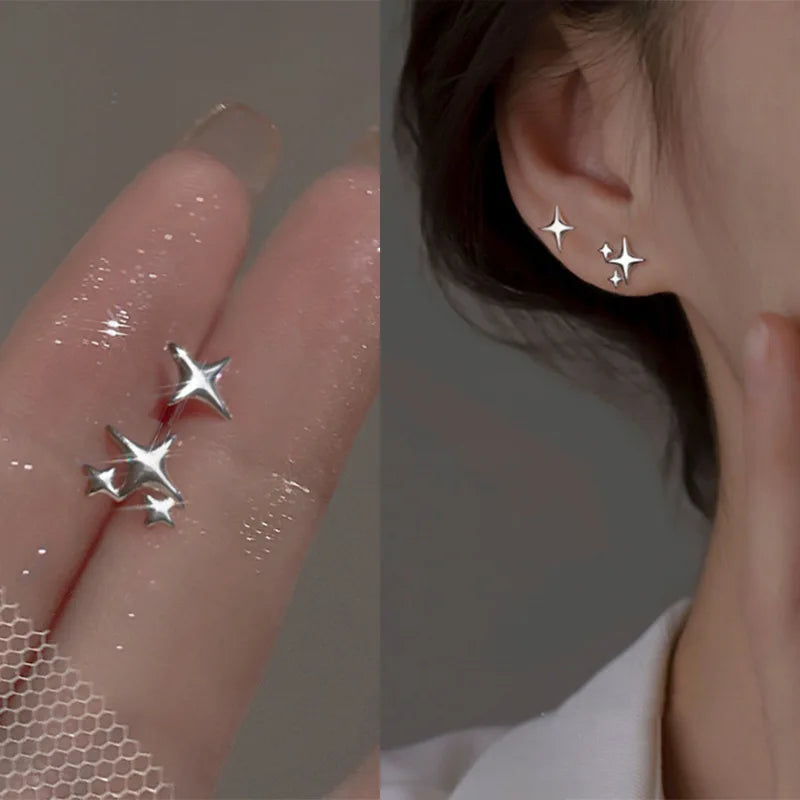 Stainless Steel Smooth Metal Chunky Hoop Earrings for Women Girls Fashion Oval Circle Hoops Statement Earrings Punk Jewelry