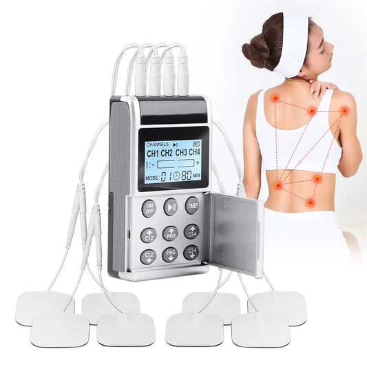 TENS Physiotherapy Pulse Back Neck Body Massager Machine Rechargeable EMS Massage Needle Therpy Muscle Stimulator Pain Relief
