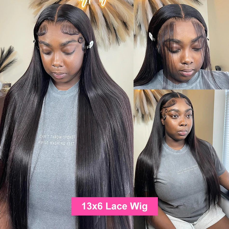 Rosabeauty 30 40 Inch Straight Human Hair Wigs Hd Lace Wig 13x6 Human Hair Bone Straight Lace Frontal Human Hair Wigs For Women
