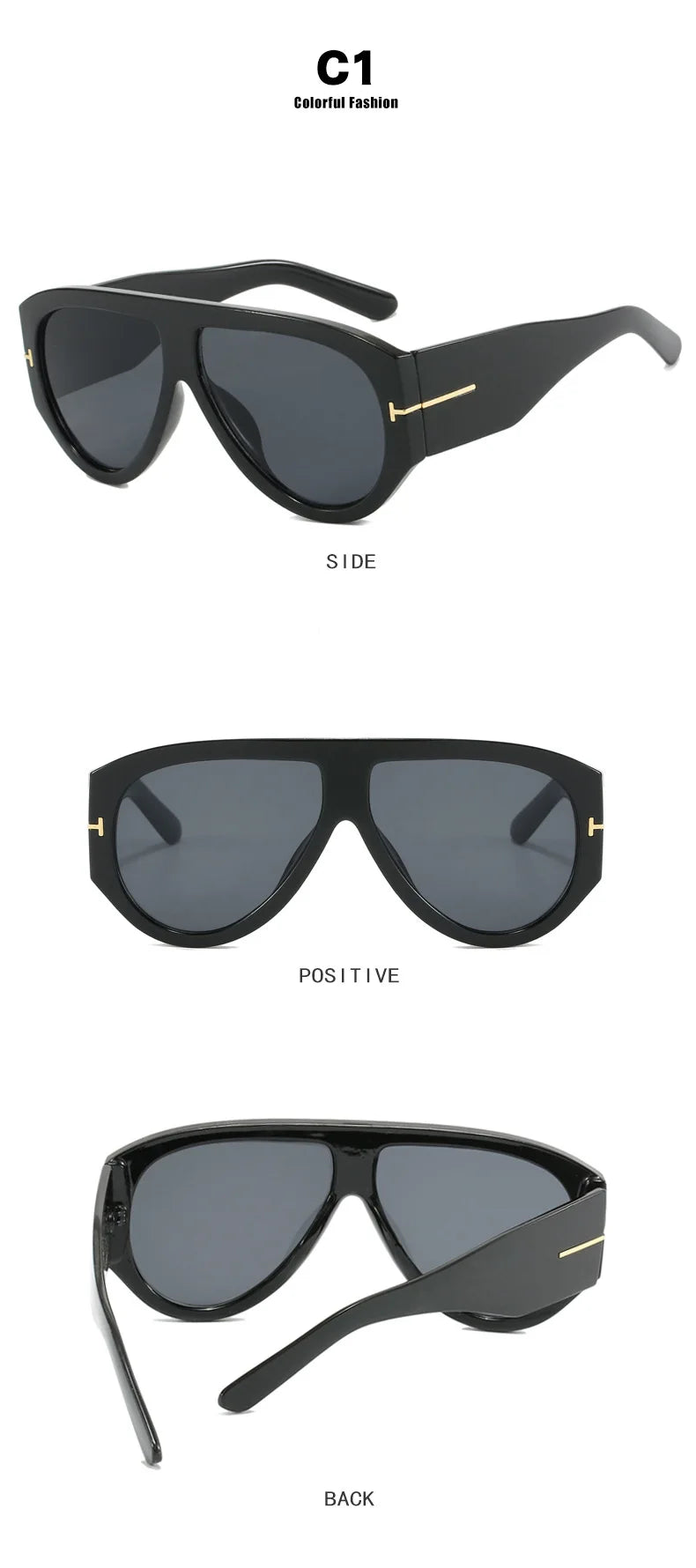 New Vintage Woman Oval Shape Sunglasses Large Frame  Sun Glasses Trendy Street Shoot Shades Eyewear UV400 Gafas De ol