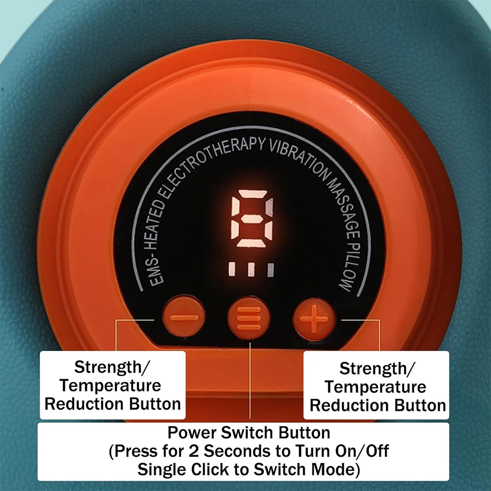 Electric Cervical Massager Neck Stretcher Chiropractic Traction Head Acupoint Massage Pillow Shouder Body Massager