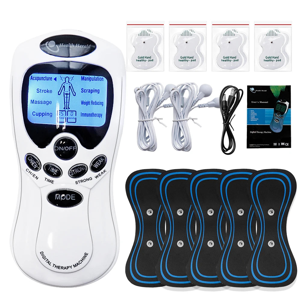 Tens Machine Physiotherapy Electronic Pulse Muscle Stimulator Relax Neck Back Shoulder Hand Pain Relief Electrotherapy