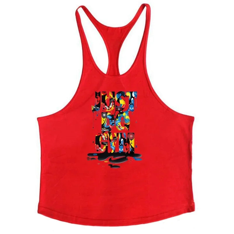 Men's Fashionable Summer Muscle Tank Top Gym Fitness Running Sports T-Shirt Thin Strap Cotton Athleticwear for Men
