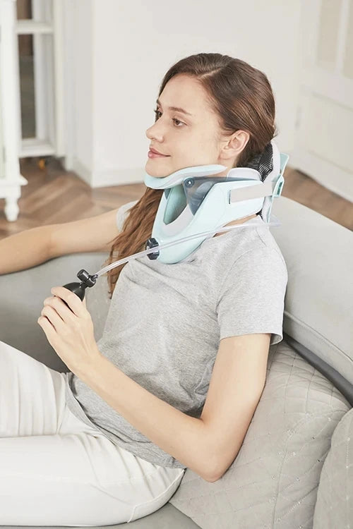Air sac Adjustable Neck Stretcher Collar for Home Traction Spine Alignment Cervical Neck Traction Device