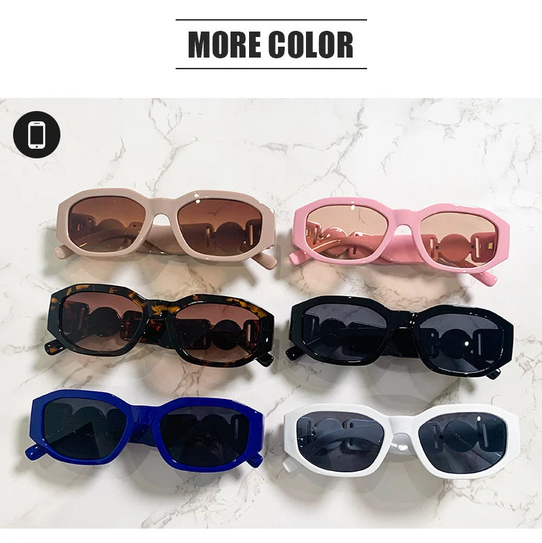 LONSY Fashion Square Sunglasses Woman Brand Design Black Gradient Sun Glasses Female Big Frame Retro Vintage Oculos De Sol UV400