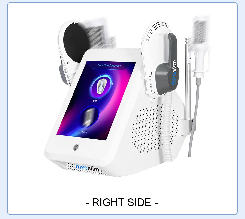 New Myoslim Desktop RF Body Shaping Machine Pro Roller Massage Magnetic Slimming EMS Fat Reduction Weight Loss White Equipment