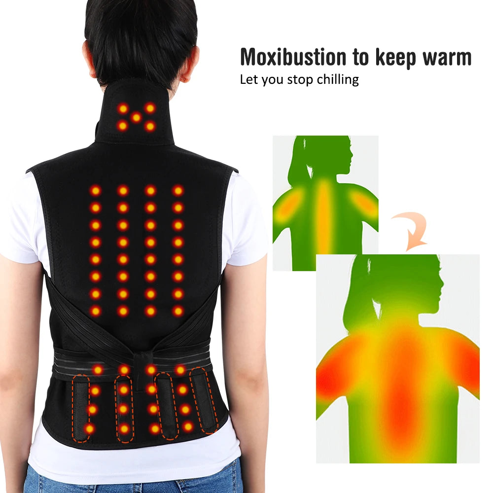 Tourmaline Magnet Heated Vest Magnetic Self-Heating Thermal Clothing Waist Brace Lumbar Pad Corset Postrue Corrector Relief Pain