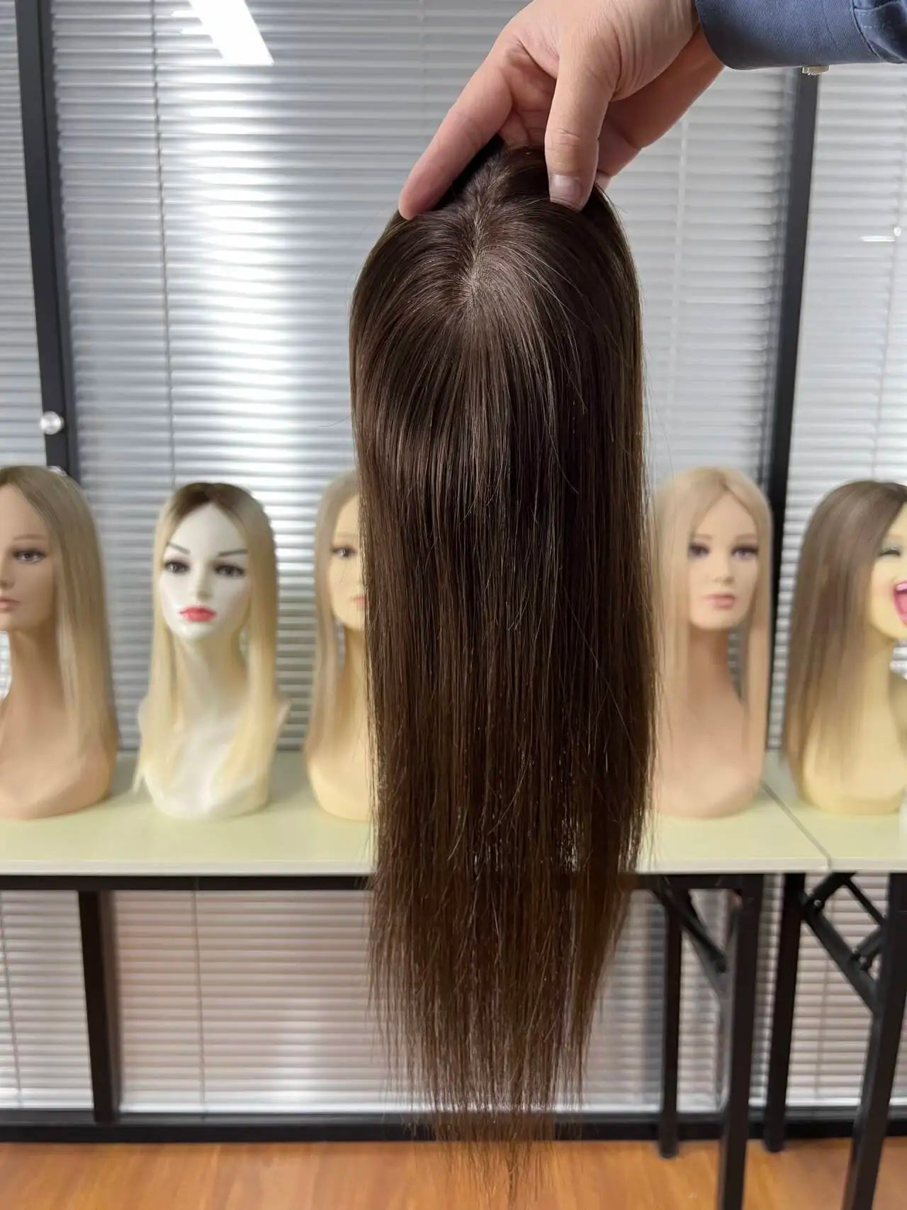 Premium 3x5inch Silk Base Human Hair Toppers 14"-16" Hand-Crocheted 130% Density Breathable Ombre T3-60 100% Realistic Knot-Free