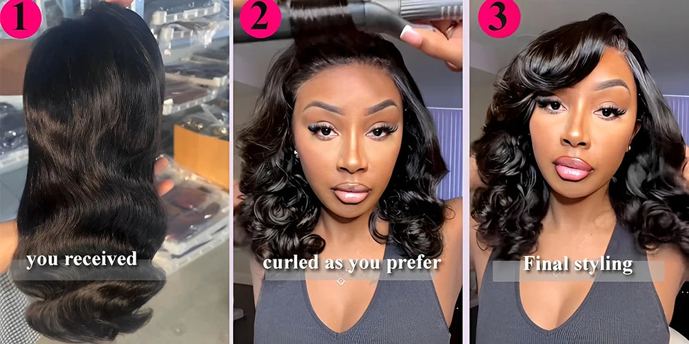 250% Density Bob Wig Body Wave Wear And Go Glueless Wigs For Women Ready To Wear Human Hair Wigs Pre Plucked Lace Wig Human Hair