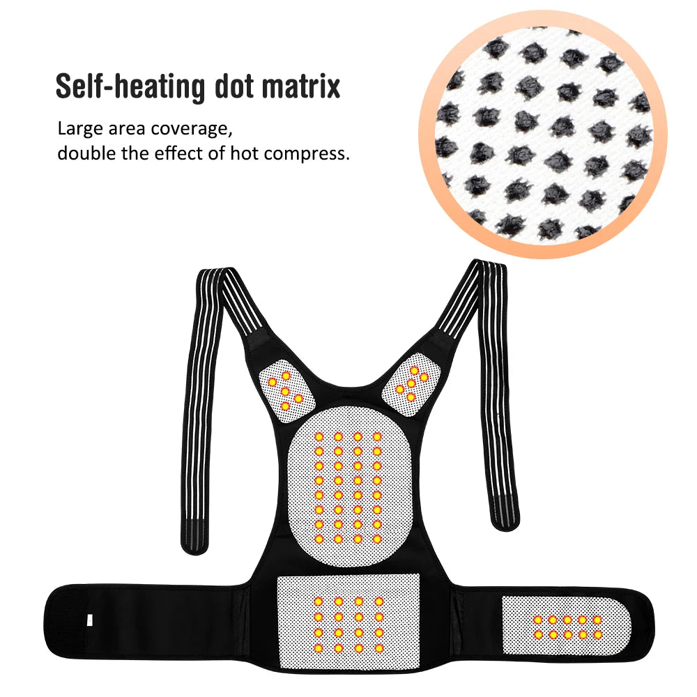 Tourmaline Magnet Heated Vest Magnetic Self-Heating Thermal Clothing Waist Brace Lumbar Pad Corset Postrue Corrector Relief Pain