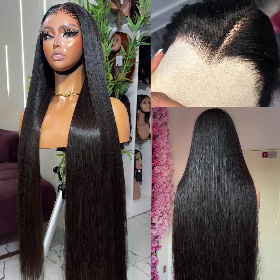Rosabeauty 30 40 Inch Straight Human Hair Wigs Hd Lace Wig 13x6 Human Hair Bone Straight Lace Frontal Human Hair Wigs For Women