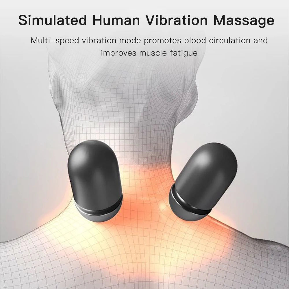 3 In 1 Neck Massager Pillow Electric Cervical Pillow Lifting Traction Relax Hot Compress Vibration Massage Neck Pain Relief
