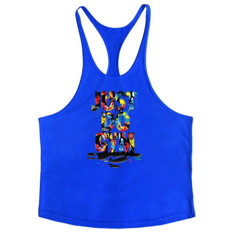 Men's Fashionable Summer Muscle Tank Top Gym Fitness Running Sports T-Shirt Thin Strap Cotton Athleticwear for Men