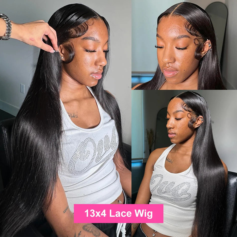 Rosabeauty 30 40 Inch Straight Human Hair Wigs Hd Lace Wig 13x6 Human Hair Bone Straight Lace Frontal Human Hair Wigs For Women