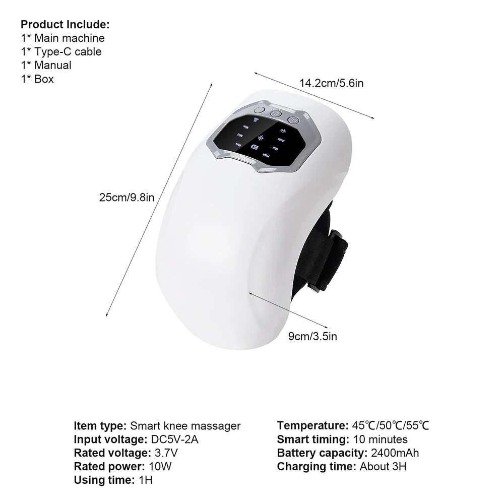 Wireless Smart Knee Massager Vibration Air Pressure Kneading Knee Massage Machine Electric Elbow Shoulder Knee masajeador
