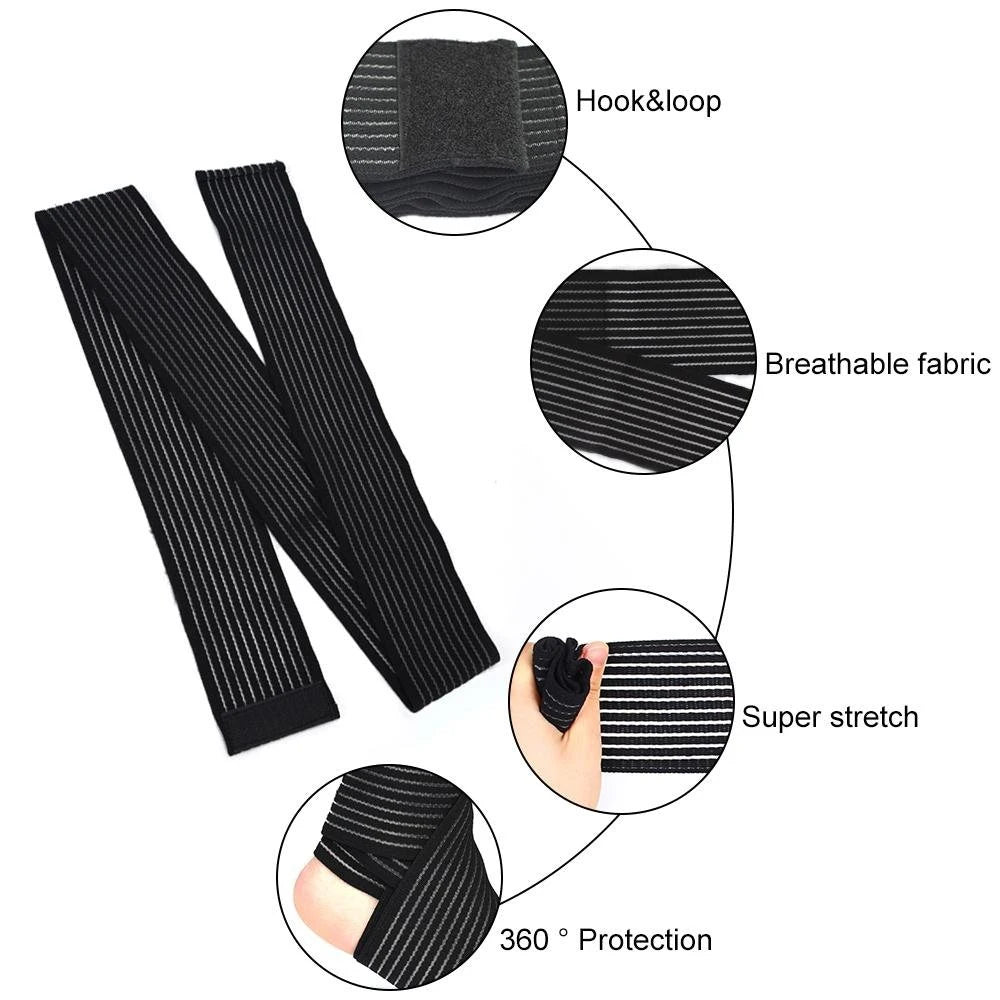 TIKE Elastic Breathable Wrap Ankle Support Brace Compression Knee Elbow Wrist Ankle Hand Support Wrap Gym Sports Bandage Strap