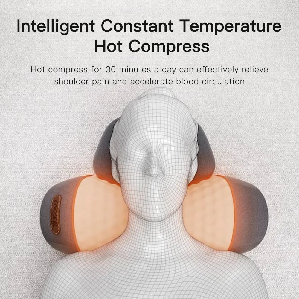 3 In 1 Neck Massager Pillow Electric Cervical Pillow Lifting Traction Relax Hot Compress Vibration Massage Neck Pain Relief