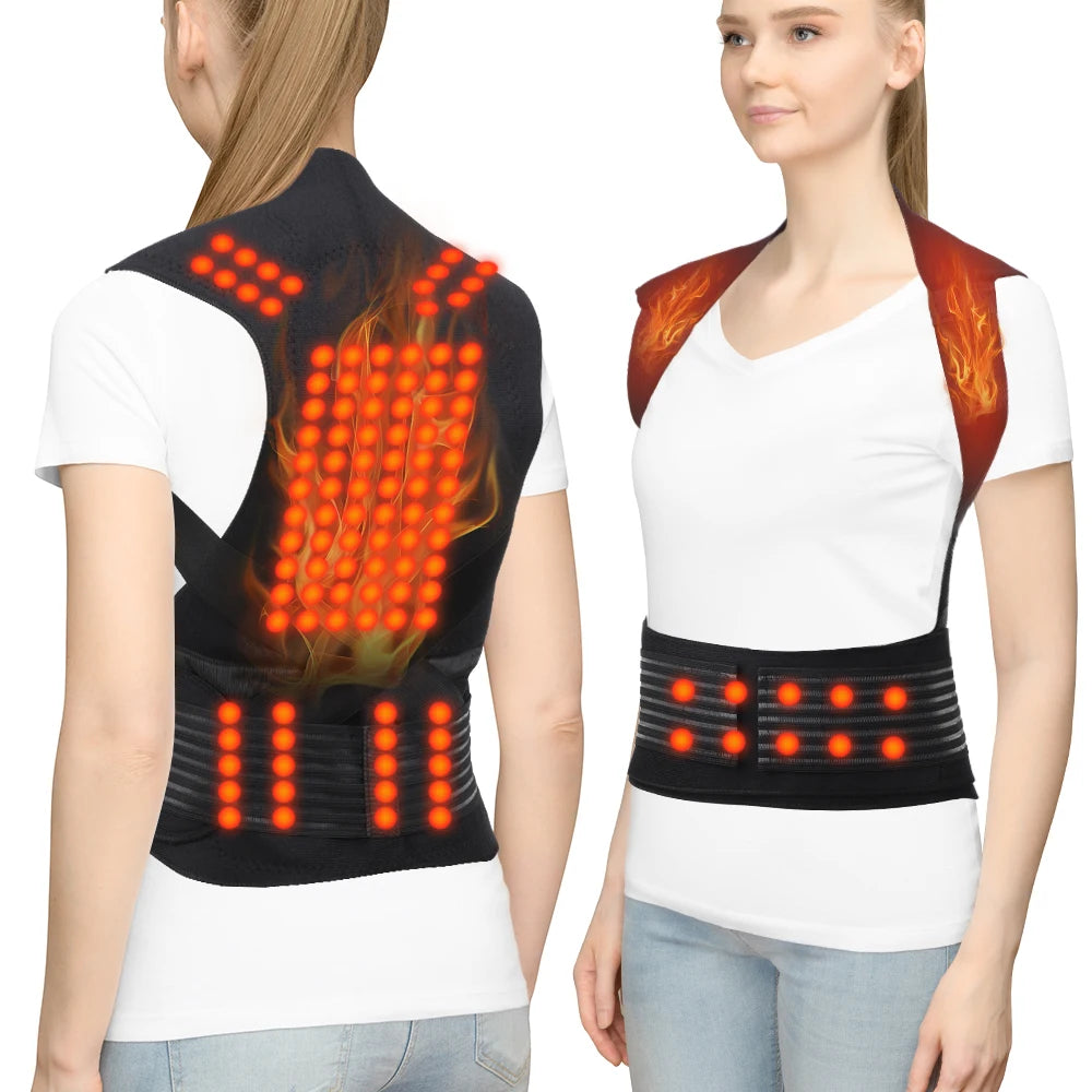 Tourmaline Magnet Heated Vest Magnetic Self-Heating Thermal Clothing Waist Brace Lumbar Pad Corset Postrue Corrector Relief Pain