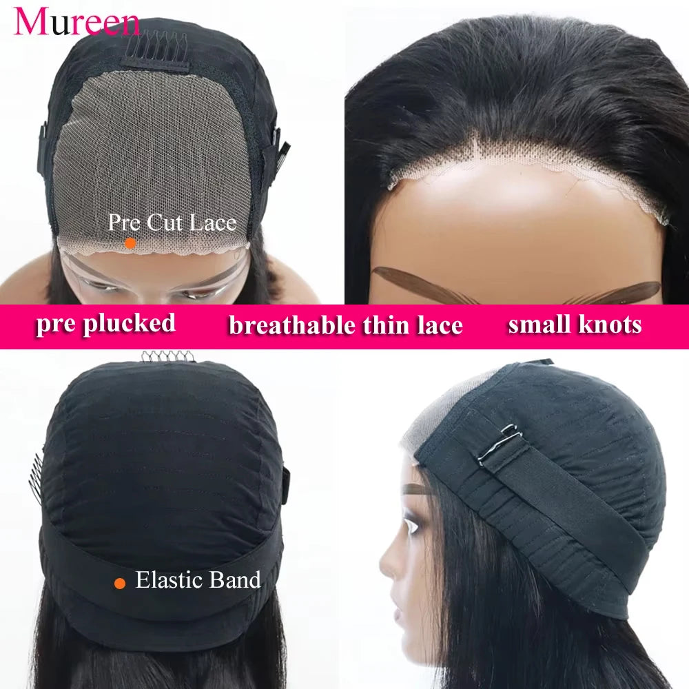 250% Density Bob Wig Body Wave Wear And Go Glueless Wigs For Women Ready To Wear Human Hair Wigs Pre Plucked Lace Wig Human Hair