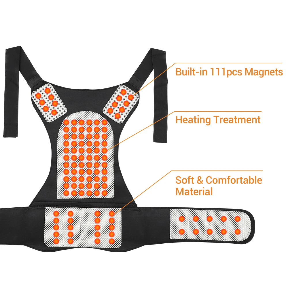 Tourmaline Magnet Heated Vest Magnetic Self-Heating Thermal Clothing Waist Brace Lumbar Pad Corset Postrue Corrector Relief Pain