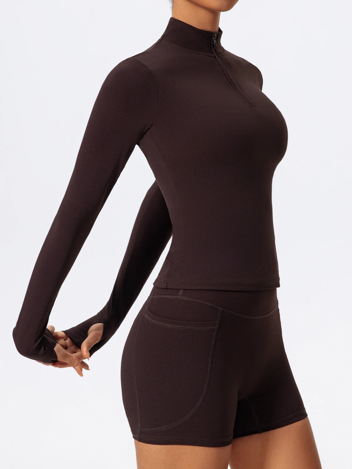 Hearuisavy Half Zipper Yoga Suit Outdoor Workout Clothing Casual Gym Set Women Flared Pants 2Pcs Sports Long Sleeves Shirt Suit