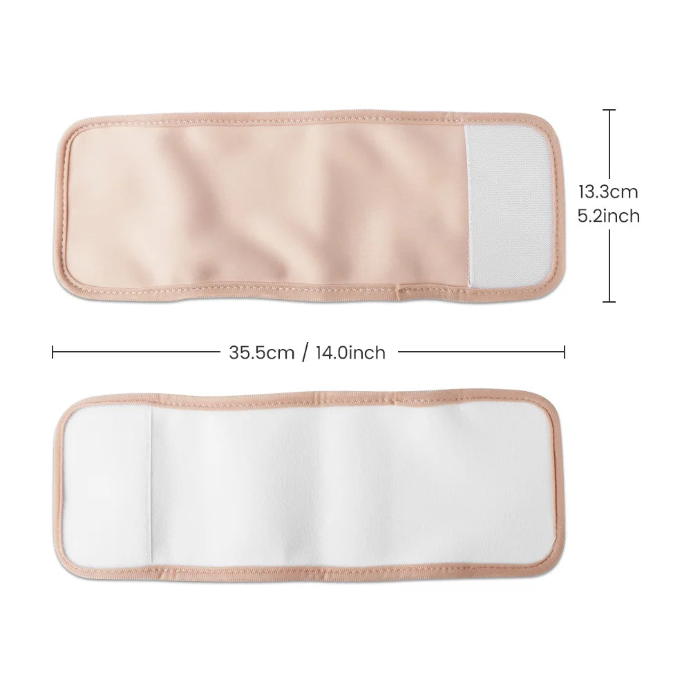 Castor Oil Pack Wrap Reusable Organic Cotton Castor Oil Packs with Adjustable Elastic Strap Castor Oil Compress Packs for Body