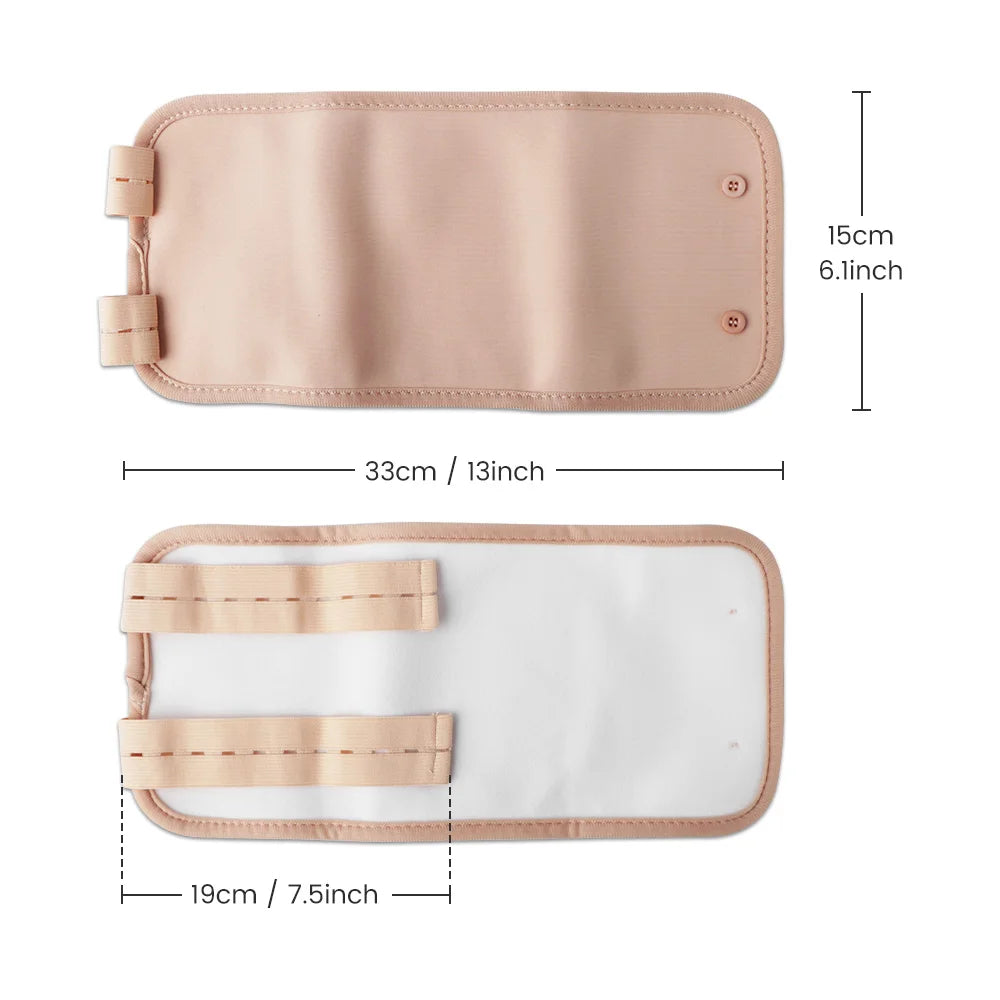 Castor Oil Pack Wrap Reusable Organic Cotton Castor Oil Packs with Adjustable Elastic Strap Castor Oil Compress Packs for Body