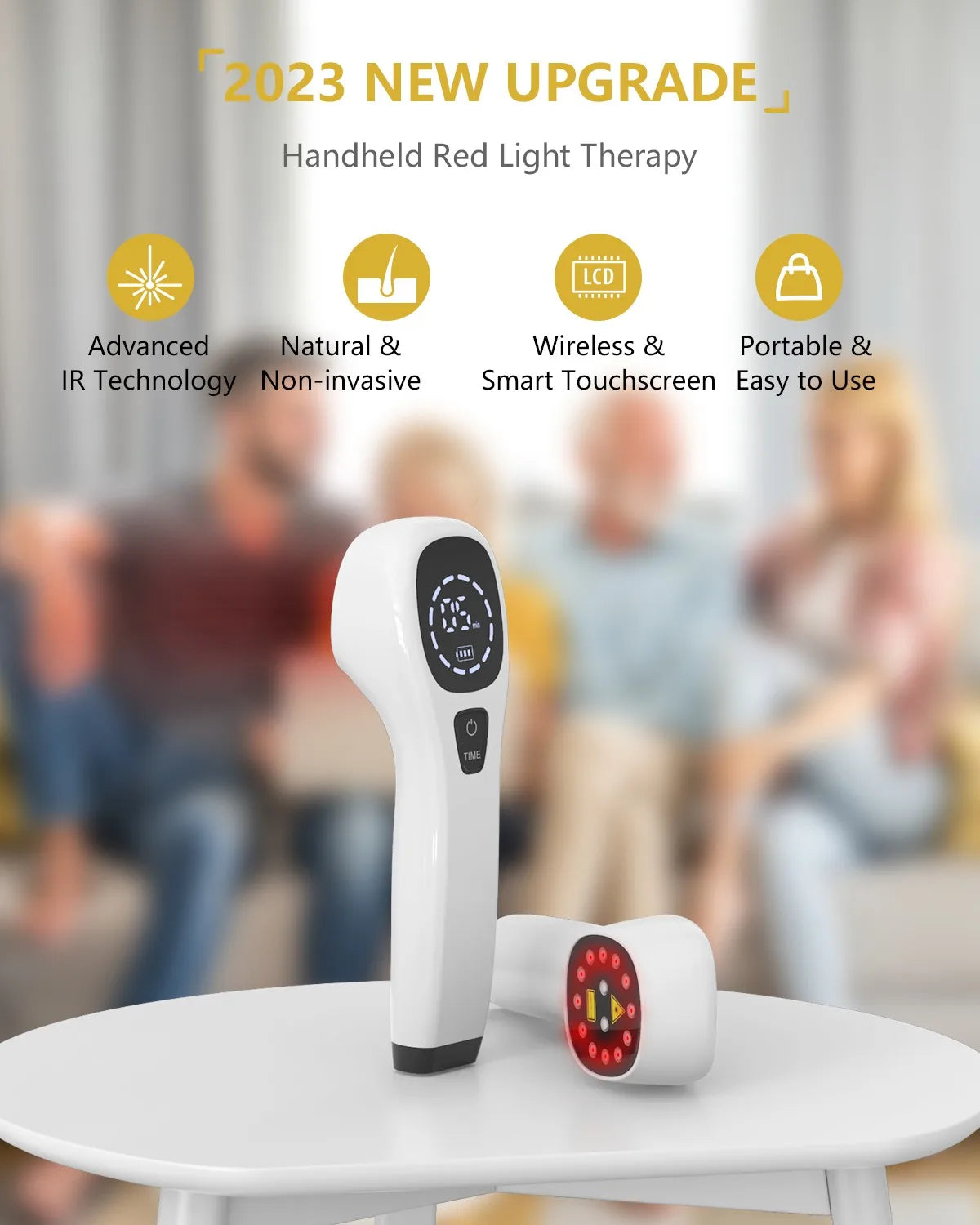 2x808nm Laser Human/Vet Device with LED Display Joint&Muscles Pain Relief for Infrared Light LLLT Physiotherapy Equipment
